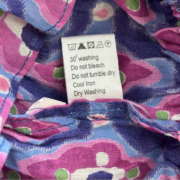 Banjanan Halo Cropped Smocked Puff Sleeve Top XS Surreal Dream Granada - Picture 8 of 8